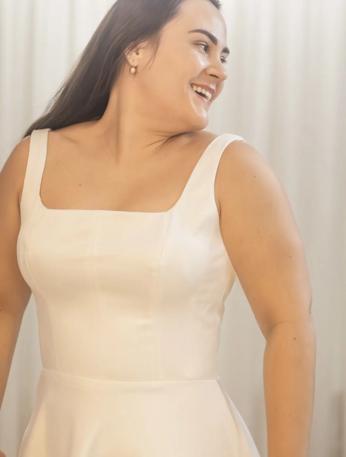 Prova do vestido — caimento e acabamento