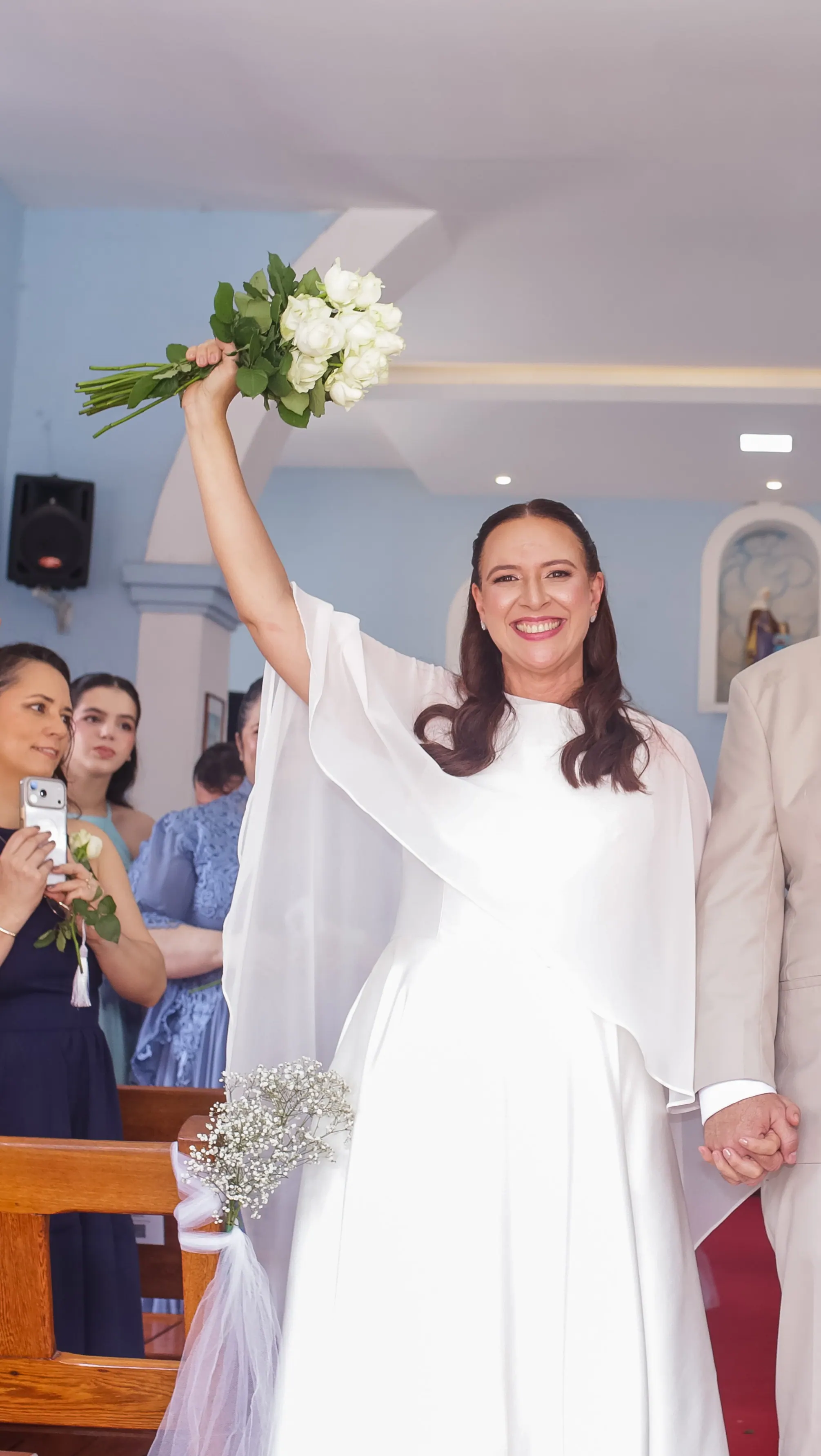 Sandra no casamento