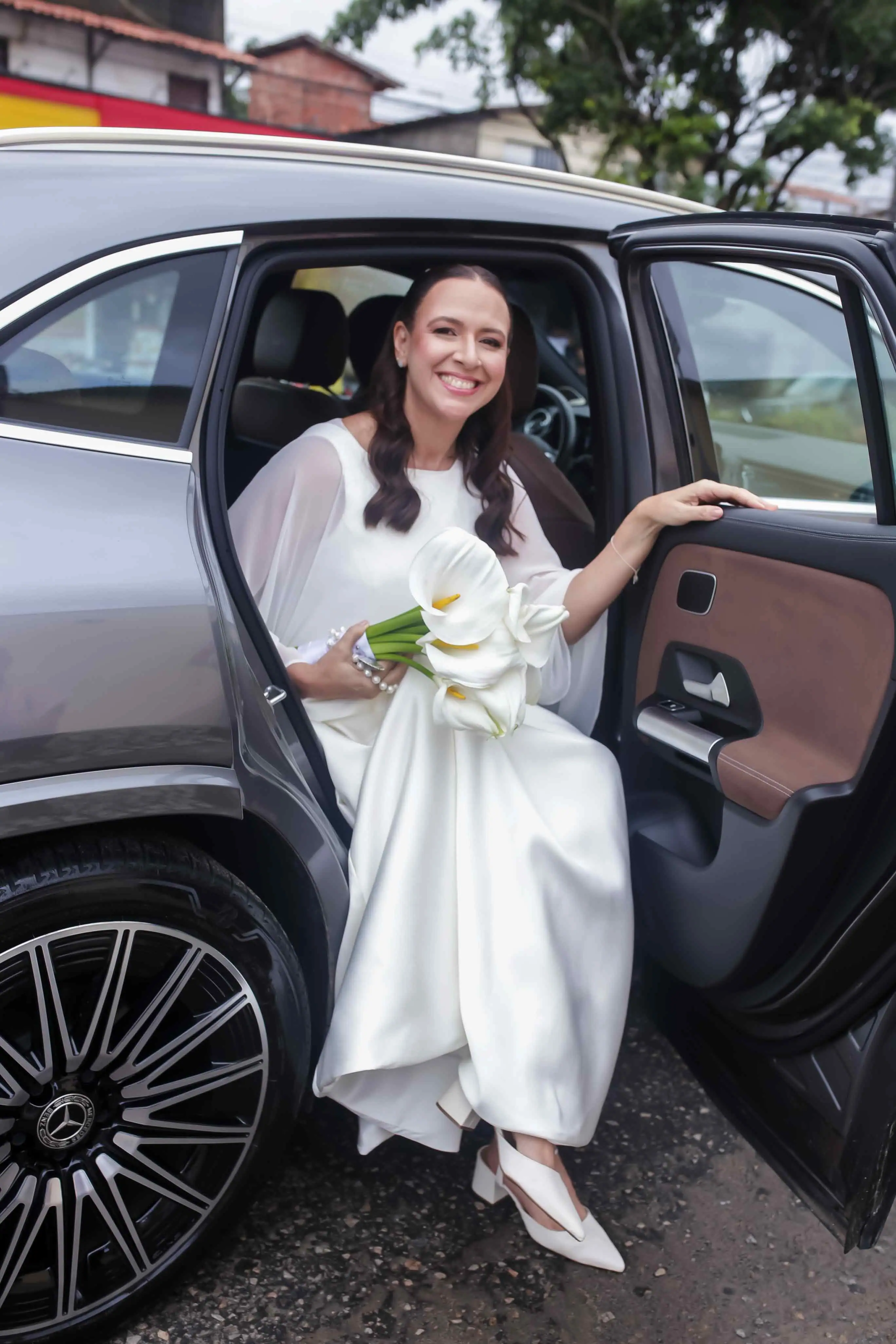Sandra no casamento — celebração
