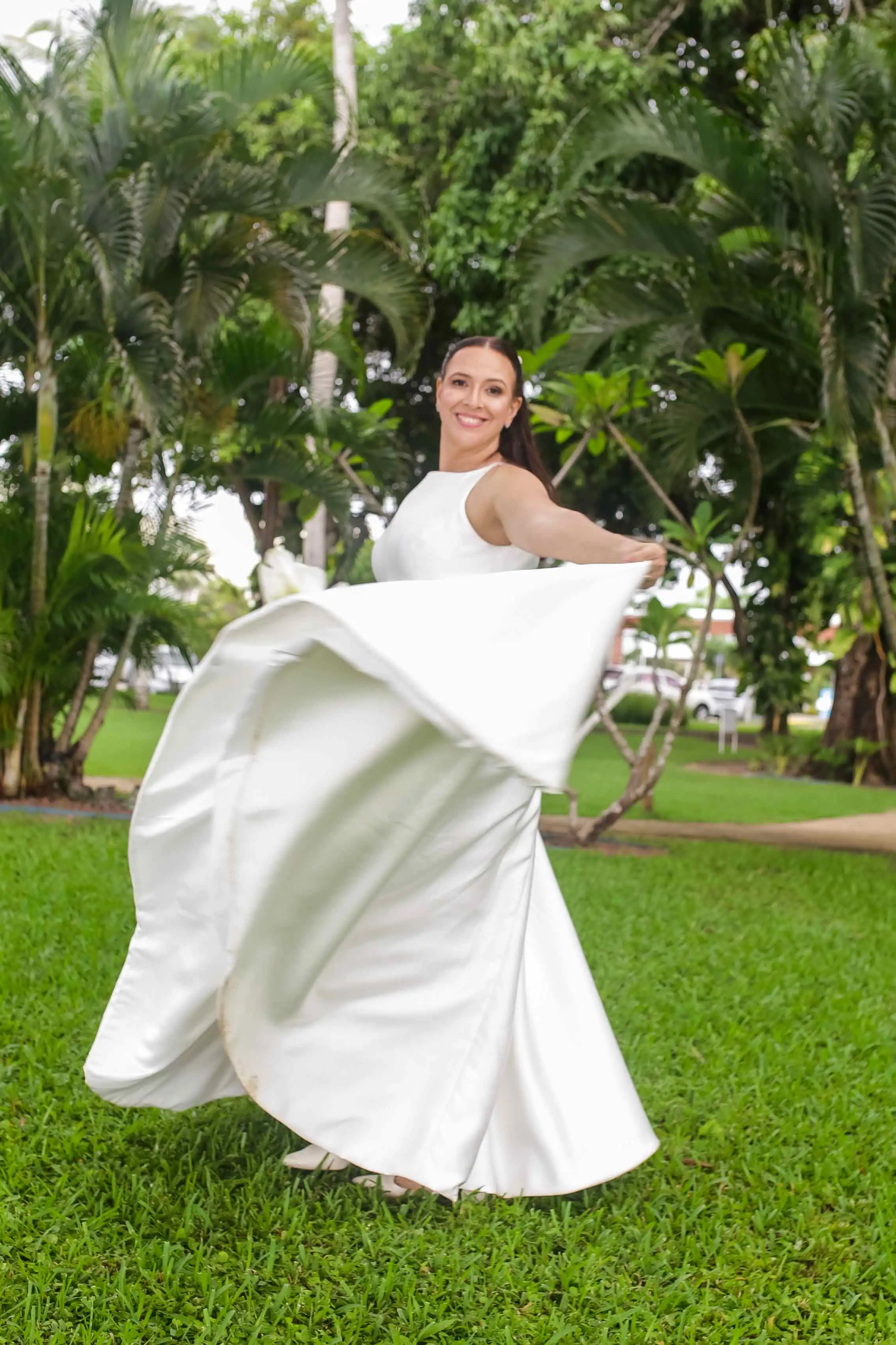 Sandra no casamento — momento